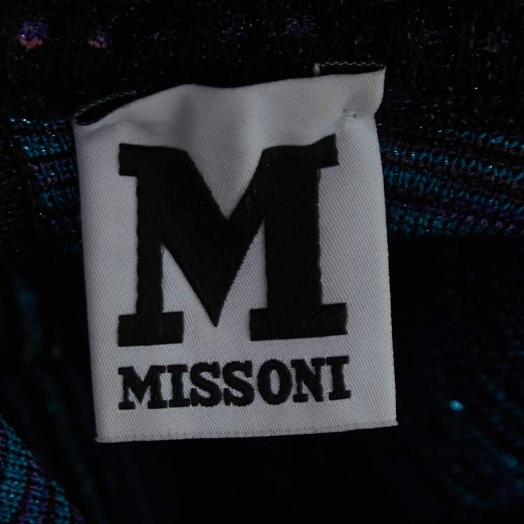 Pre Owned M Missoni Multicolor Patterned Lurex Knit Bodycon Mini Dress S