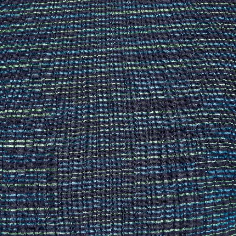 Pre Owned M Missoni Navy Blue Wool Knit Top M