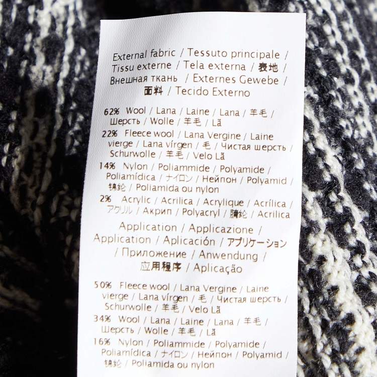 Pre Owned M Missoni Black Tweed Effect Wool Knit Mini Skirt M