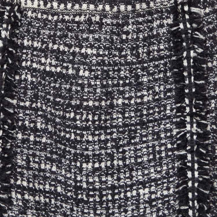 Pre Owned M Missoni Black Tweed Effect Wool Knit Mini Skirt M