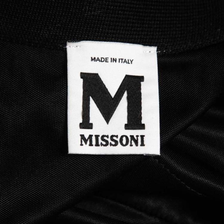 Pre Owned M Missoni Black Jersey Sleeveless Flared Midi Dress M