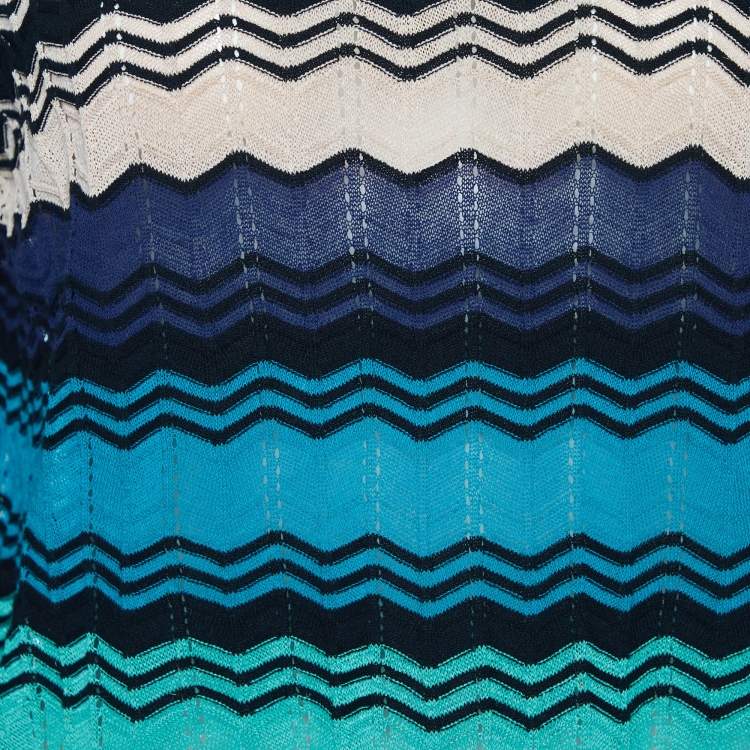Pre Owned M Missoni Multicolor Patterned Knit Top M