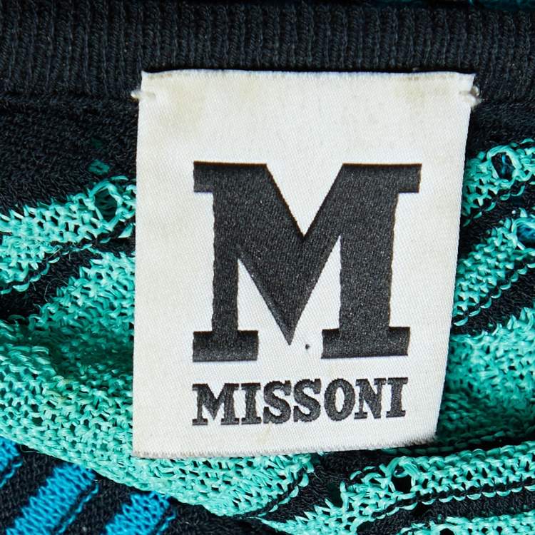 Pre Owned M Missoni Multicolor Patterned Knit Top M