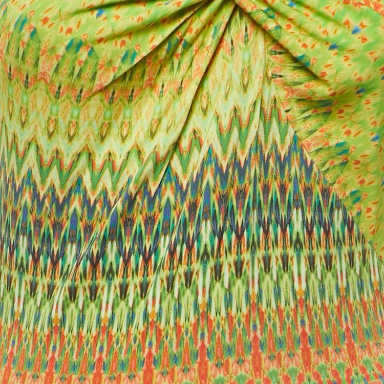 مملوكة مسبقًا M Missoni Multicolor Knit Twisted Sleeveless Maxi Dress L 