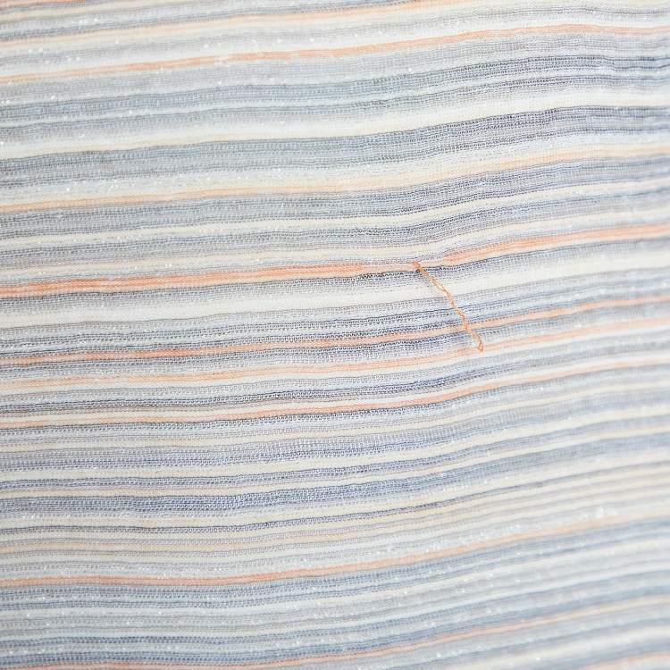 Pre Owned M Missoni Multicolor Lurex Knit Racer Back Tank Top M