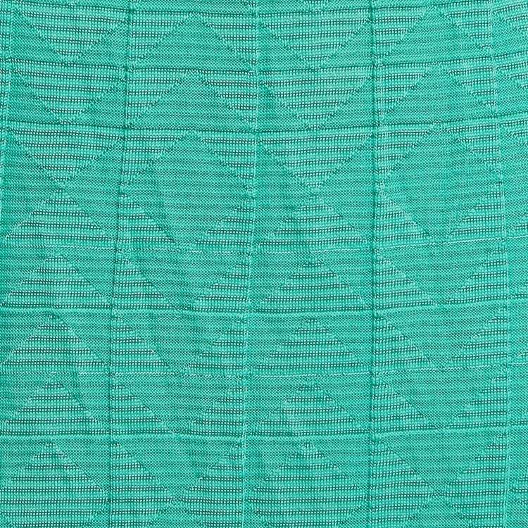 Pre Owned M Missoni Mint Green Patterned Knit Elasticated Waist Maxi Skirt S