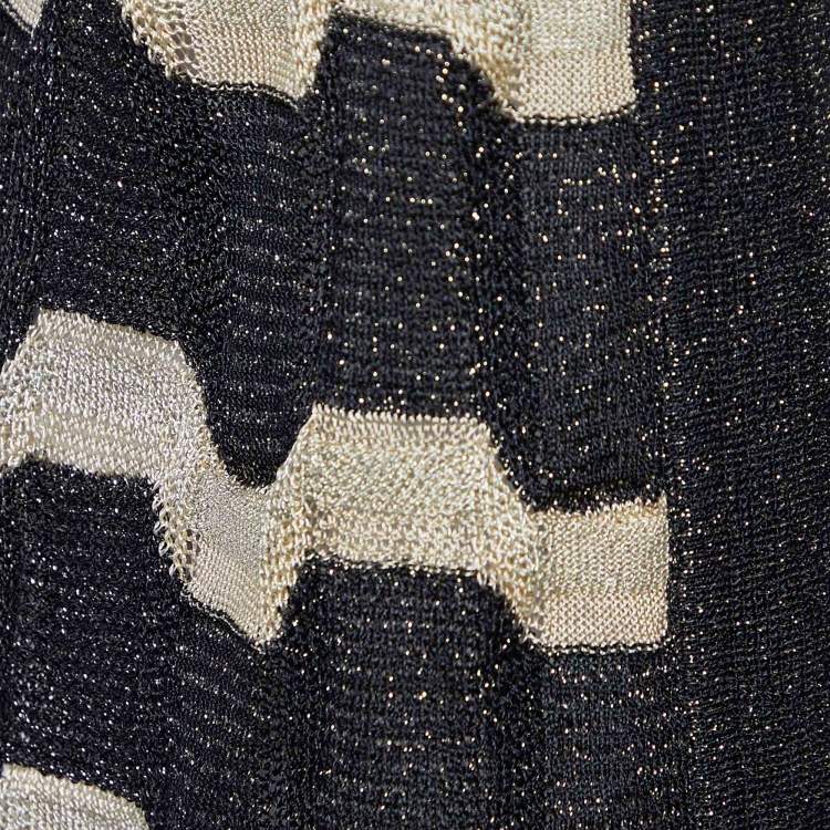 Pre Owned M Missoni Multicolor Patterned Lurex Knit Cardigan S