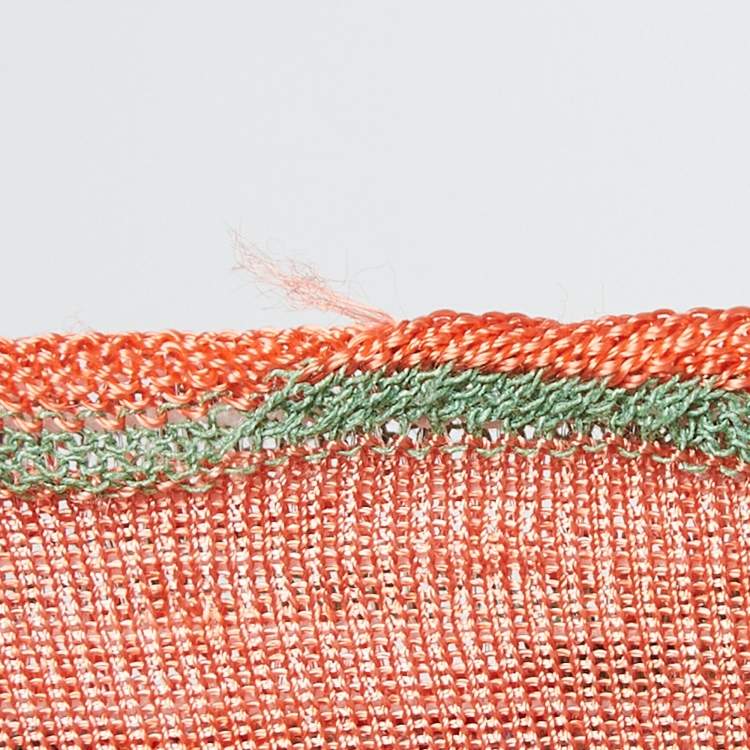 Pre Owned M Missoni Multicolor Striped Knit Mini Skirt S