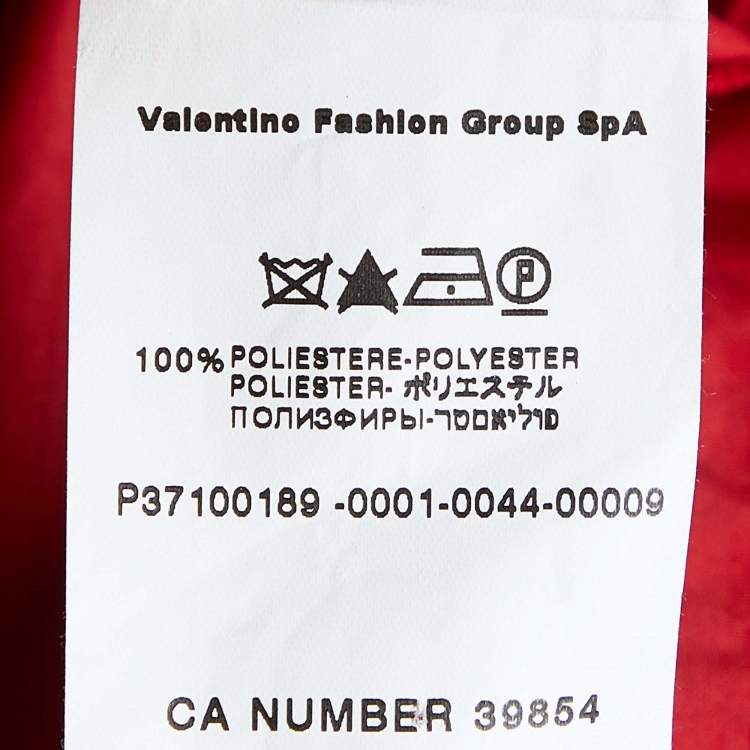 Pre Owned M Missoni Red Faille Pleated Maxi Skirt M
