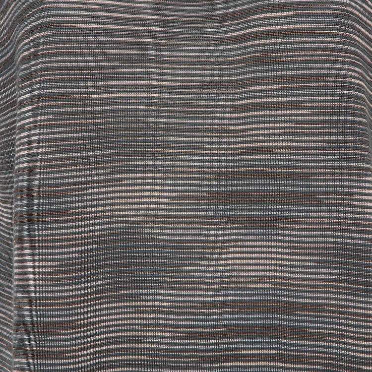 Pre Owned M Missoni Dark Teal Blue Patterned Knit Sleeveless Top M 