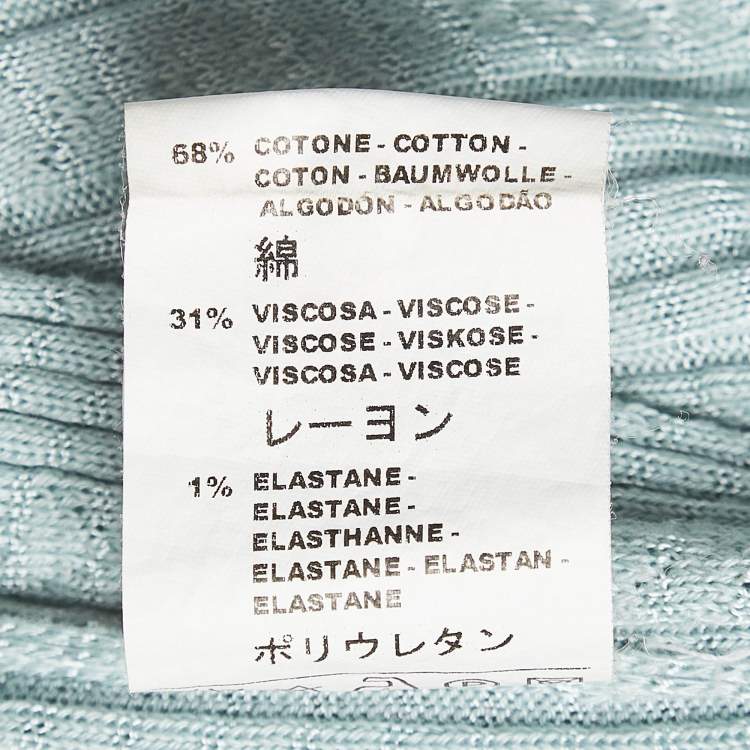 Pre Owned M Missoni Green Patterned Knit Tank Top S
