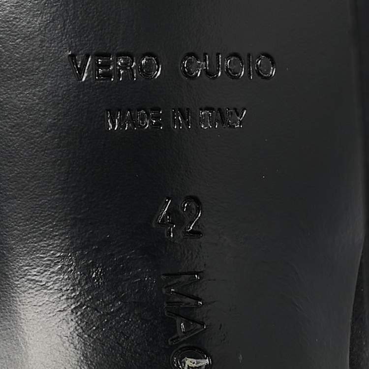 Pre Owned Mach & Mach Black Satin Le Cadeau Platform Sandals Size 42