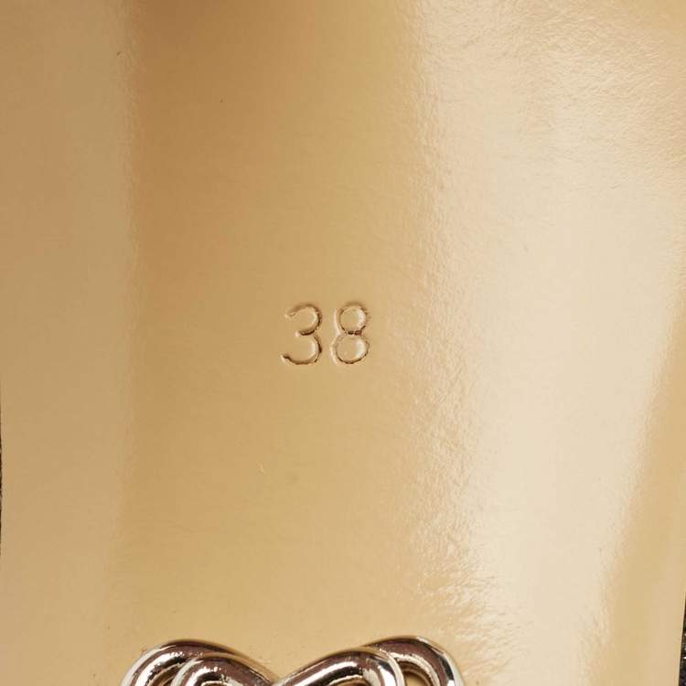 Pre Owned Mach & Mach Black Lace Draped Double Heart Pumps Size 38