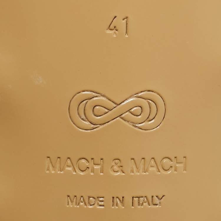 Pre Owned Mach & Mach Transparent PVC Double Bow Crystal Embellished Ankle Wrap Flat Sandals Size 41