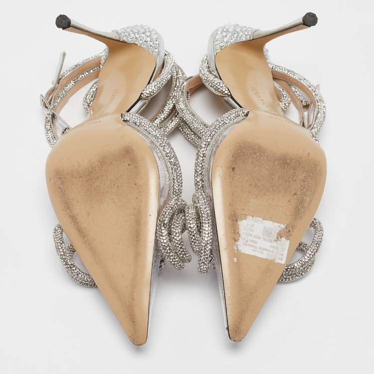 مملوكة مسبقًا Mach & Mach Transparent PVC Crystals Double Bow Pumps Size 39