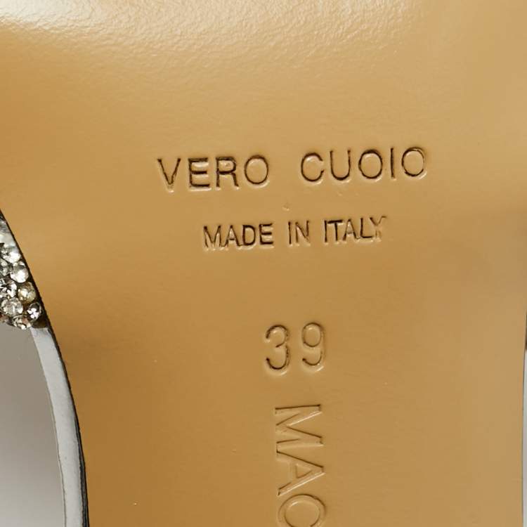 Pre Owned Mach & Mach Transparent/Silver Leather and PVC Double Bow Pumps Size 39