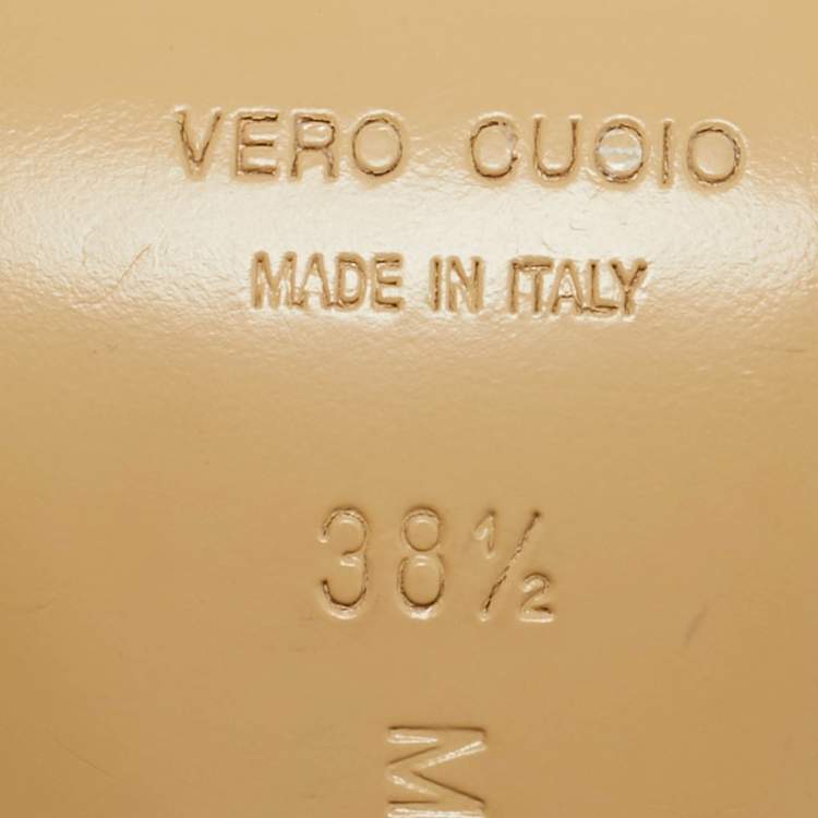 Pre Owned Mach & Mach Transparent PVC Heart Crystal Slingback Sandals Size 38.5