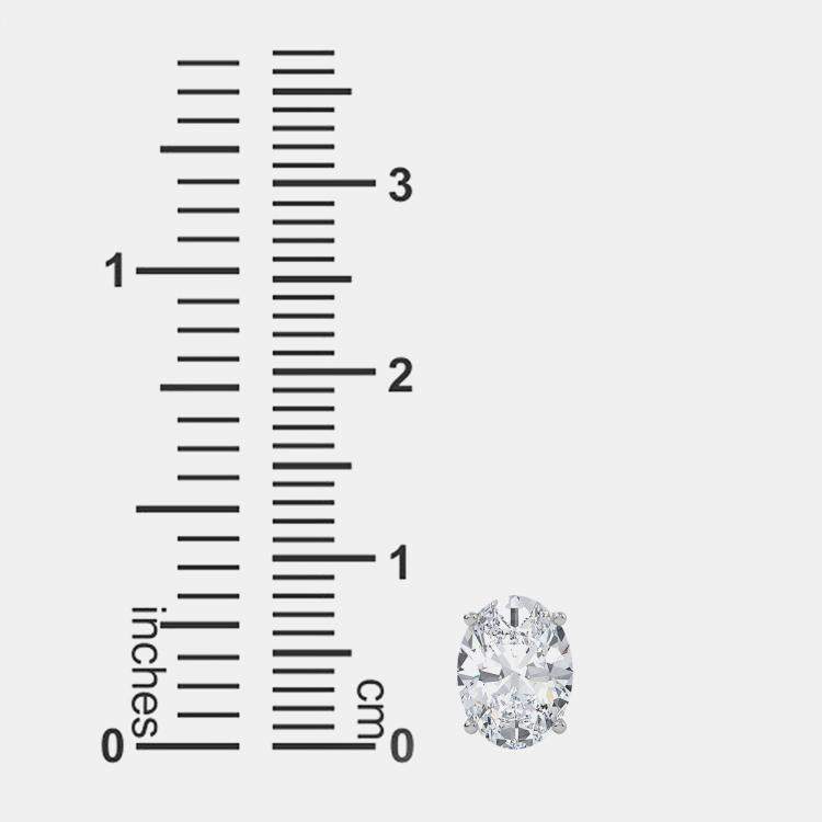 Pre Owned 14K Oval Cut Solitaire Lab Grown Diamonds Earrings (1 Ctw)