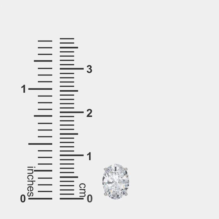 Pre Owned 14K Oval Solitaire Earrings (1 1/2 Ctw)