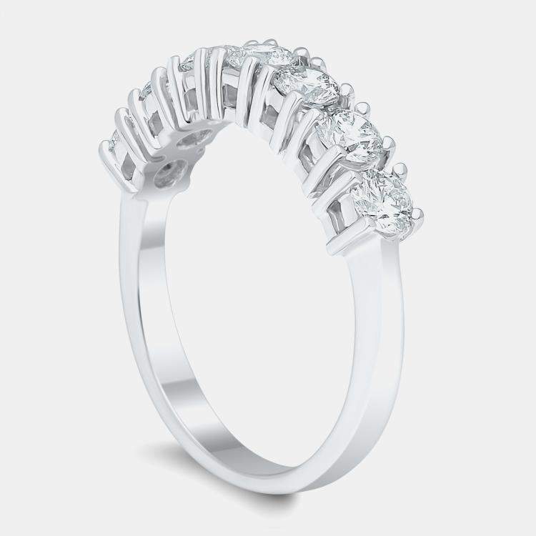 Pre Owned 14K Round 7 Stone Ring (1 Ctw)