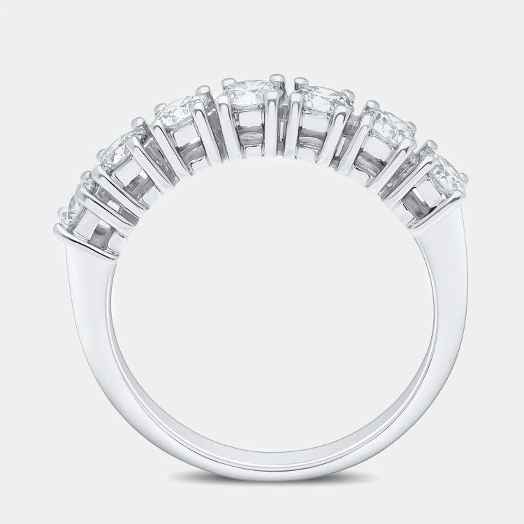 Pre Owned 14K Round 7 Stone Ring (1 Ctw)