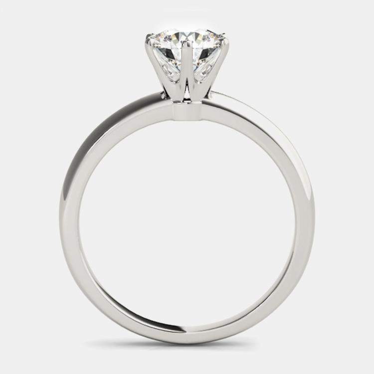 Pre Owned 14K Round Plain Solitaire Ring (1/2 Ctw)