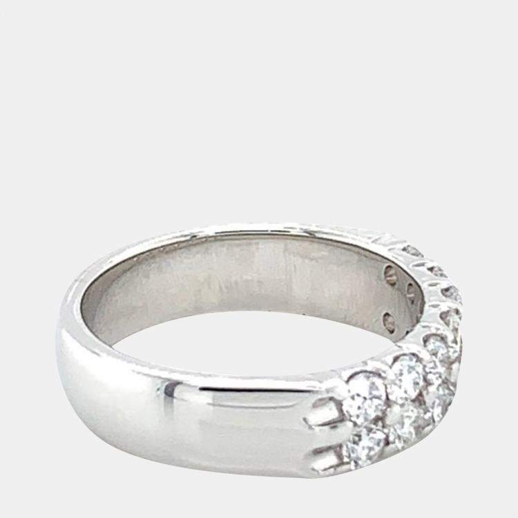 Pre Owned 14K Lab Grown Diamonds Double Row Band (2ctw) US 7