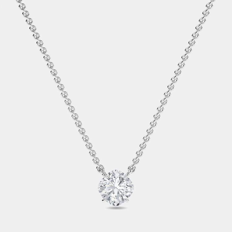 Pre Owned 14K Solitaire Kite Lab Grown Diamonds Pendant (1/2 ctw)