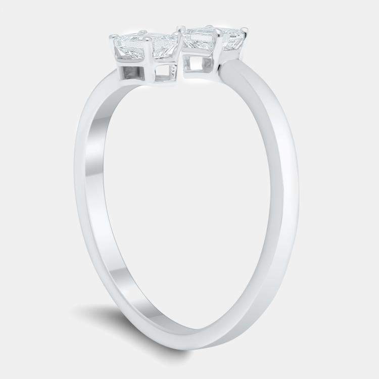 Pre Owned 14K Two Stone Solitaire Ring Set (1/3 ctw) US 7