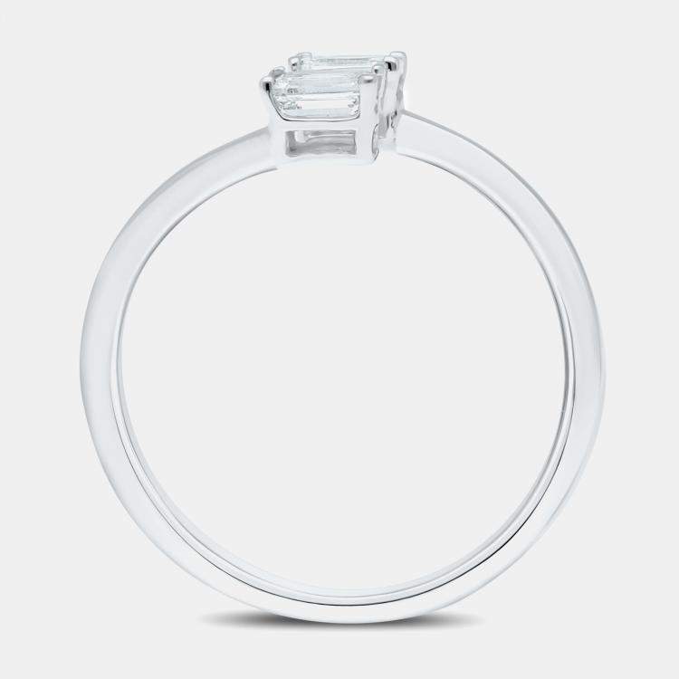 Pre Owned 14K Two Stone Solitaire Ring Set (1/2 ctw) US 7