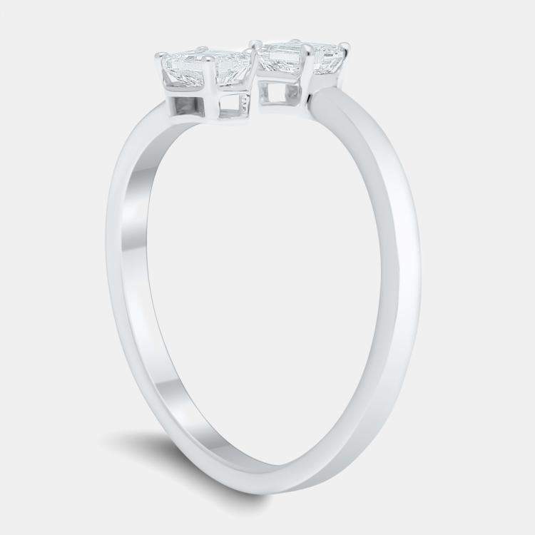 Pre Owned 14K Two Stone Solitaire Ring Set (1/2 ctw) US 7