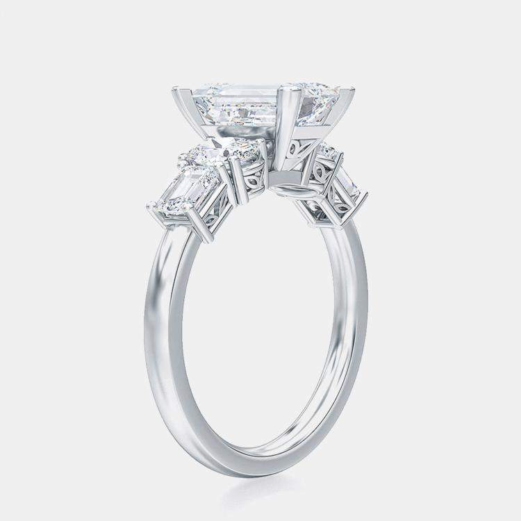 Pre Owned 5 Stone Mix Oval Solitaire Ring (1 1/4 ctw) US 7