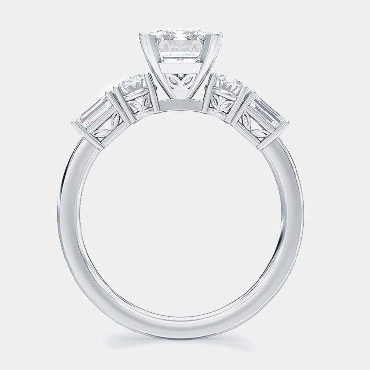 Pre Owned 5 Stone Mix Oval Solitaire Ring (1 1/4 ctw) US 7