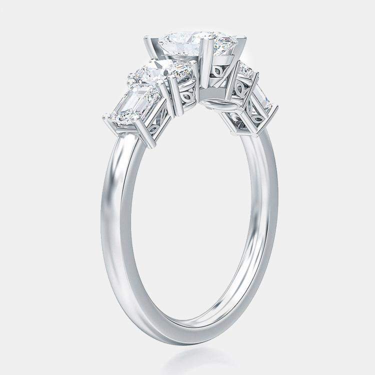 Pre Owned 5 Stone Oval Solitaire Ring (1 1/4 ctw) US 7