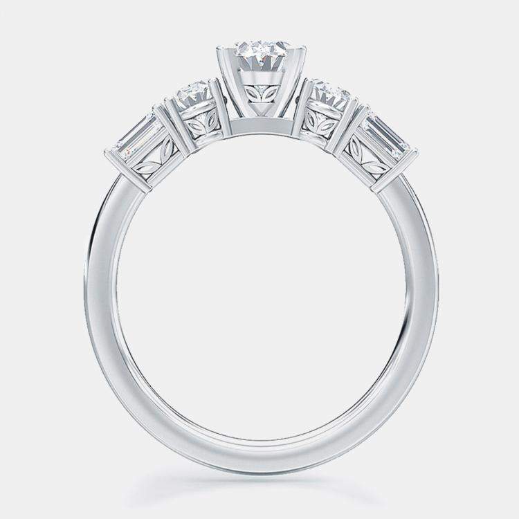 Pre Owned 5 Stone Oval Solitaire Ring (1 1/4 ctw) US 7