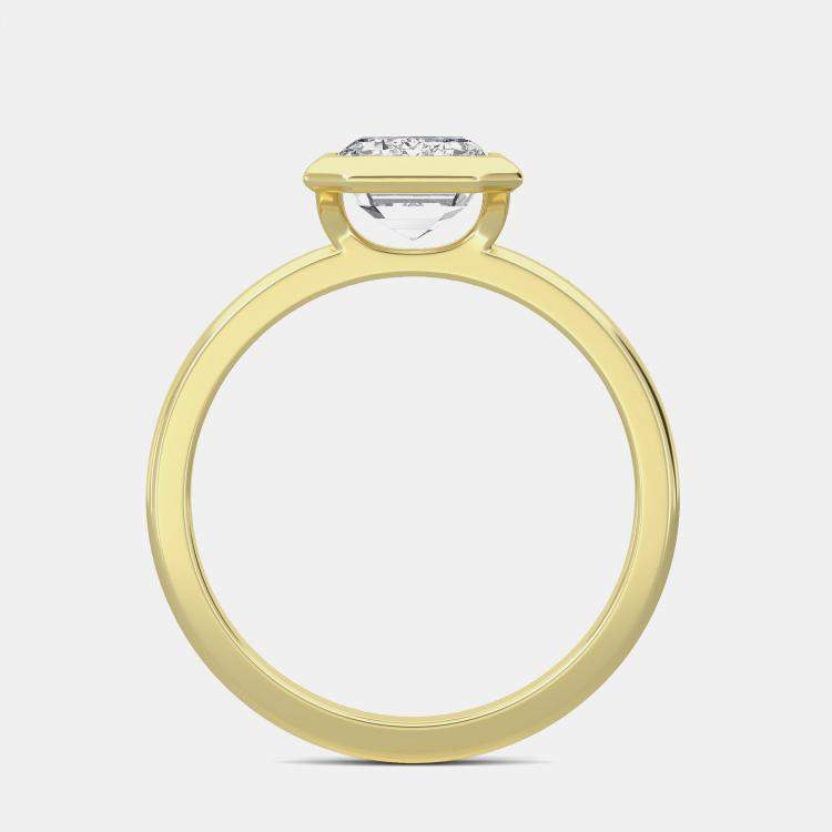Pre Owned 14K Bazel Ec Solitaire Ring (1 ctw) US 7