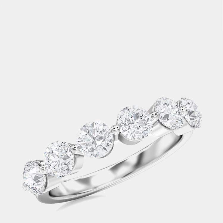 Pre Owned 14K Round 6 Stones Band (1 1/4 ctw) US 7