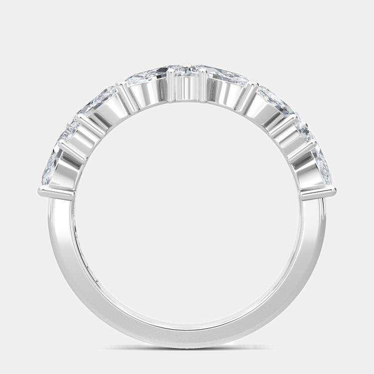 Pre Owned 14K White Gold Fancy Lab Grown Band (1 3/4 ctw) US 7