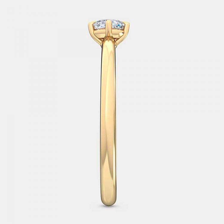 Pre Owned 14K Kite Cushion Petite Ring (1/4 ctw) US 7