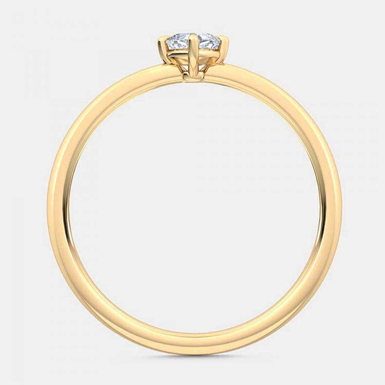 Pre Owned 14K Kite Cushion Petite Ring (1/4 ctw) US 7