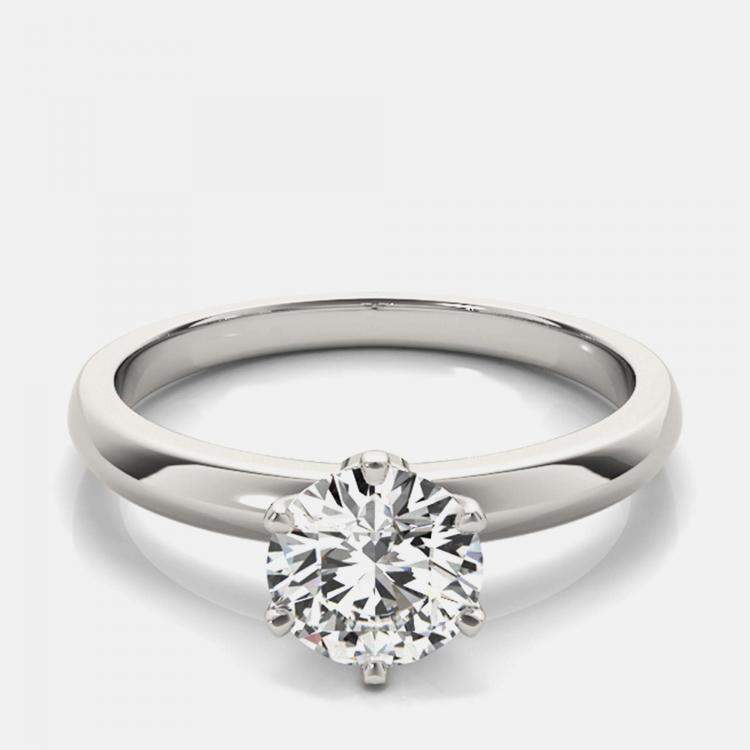 Pre Owned 14K Round Plain Solitaire Ring (3/4 ctw) US 7