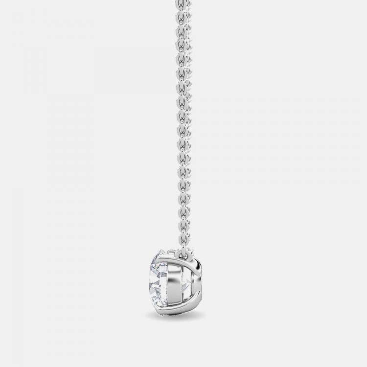 Pre Owned 8.00 Ct Round 14K White Gold Lab Grown Diamonds Solitaire 4 Prong Pendant