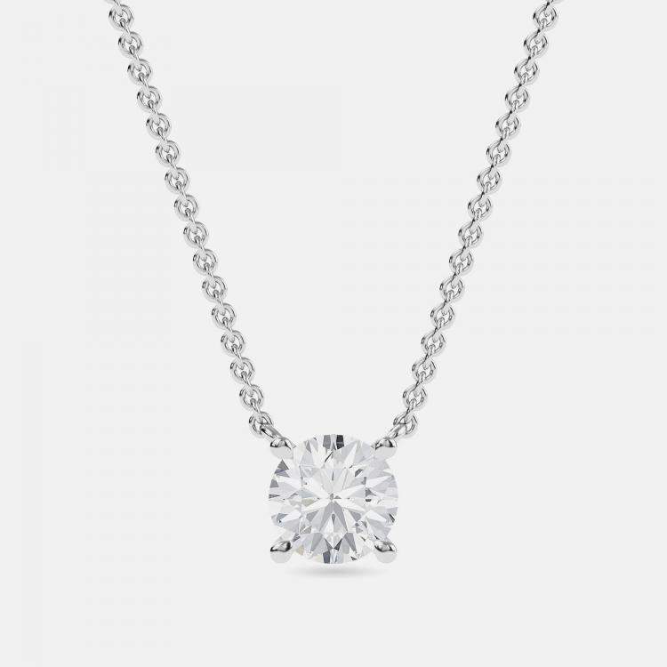 Pre Owned 8.00 Ct Round 14K White Gold Lab Grown Diamonds Solitaire 4 Prong Pendant