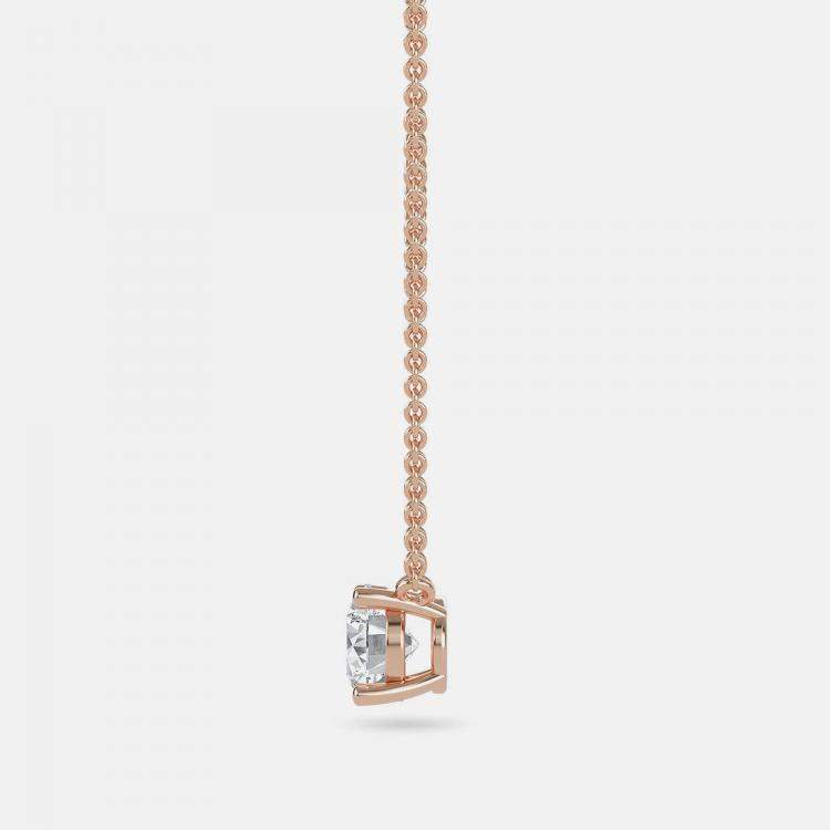 Pre Owned 8.00 Ct Round 14K Rose Gold Lab Grown Diamonds Solitaire 4 Prong Pendant