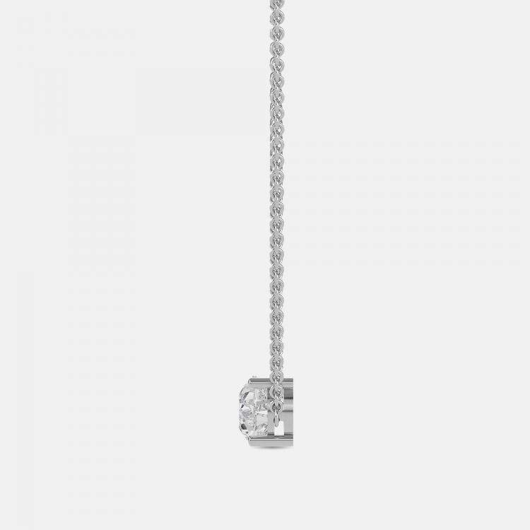 Pre Owned 8.00 Ct Pear 14K White Gold Lab Grown Diamonds Solitaire 3 Prong Pendant
