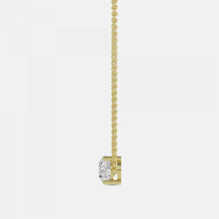 Pre Owned 8.00 Ct Pear 14K Yellow Gold Lab Grown Diamonds Solitaire 3 Prong Pendant
