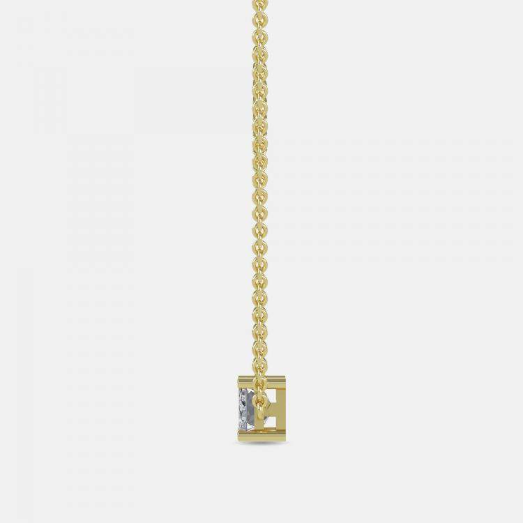 Pre Owned 6.00 Ct Emerald 14K Yellow Gold Lab Grown Diamonds Solitaire 4 Prong Pendant