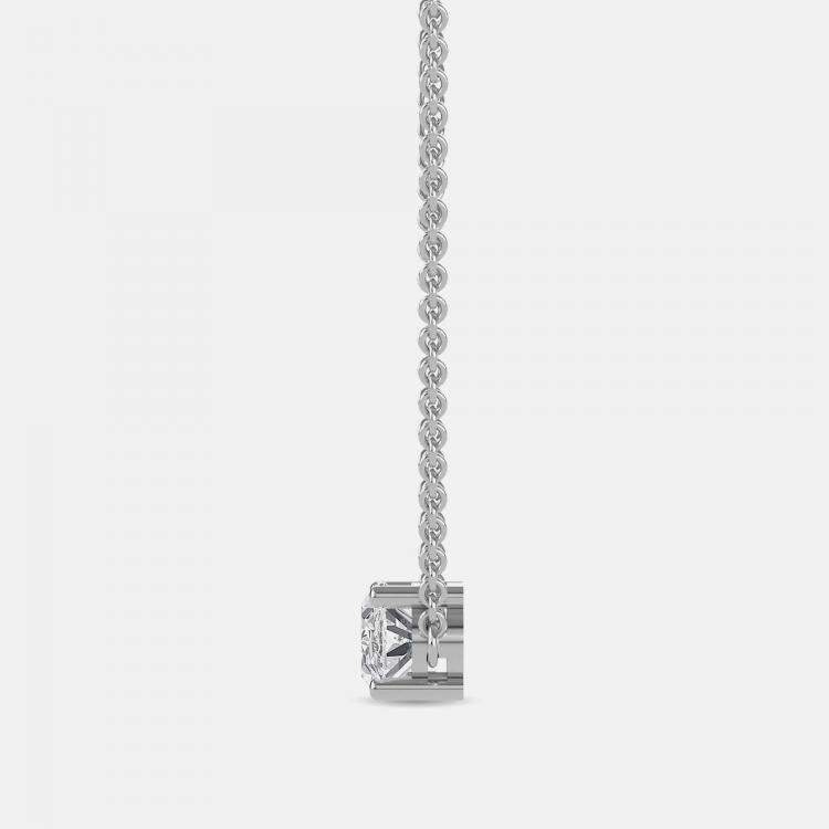 Pre Owned 7.00 Ct Oval 14K White Gold Lab Grown Diamonds Solitaire 4 Prong Pendant