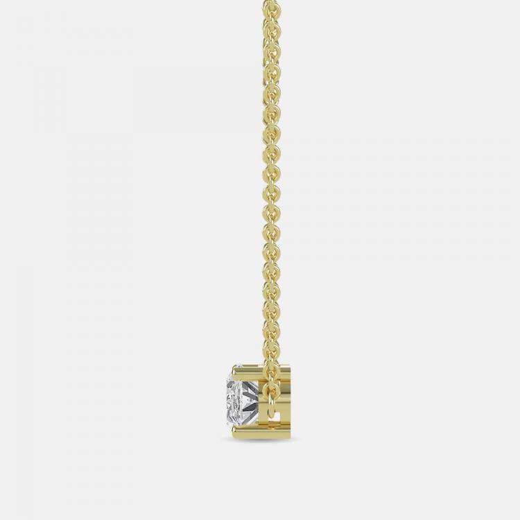 Pre Owned 8.00 Ct Oval 14K Yellow Gold Lab Grown Diamonds Solitaire 4 Prong Pendant