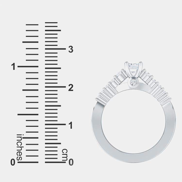 Pre Owned 14K Solitaire With Lab Grown Diamonds Bridal Ring US 7